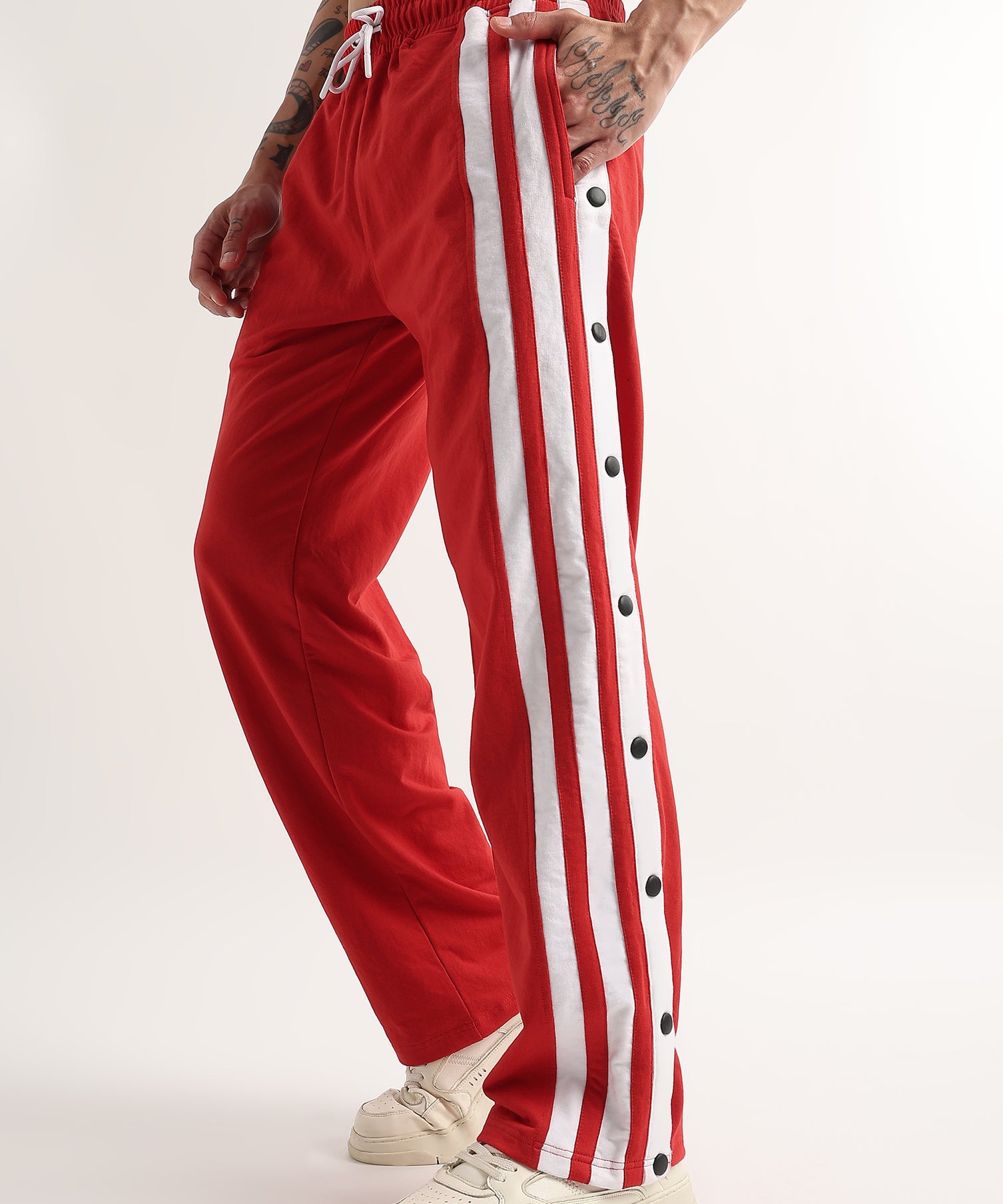 Striped Hustle Jogger Red White