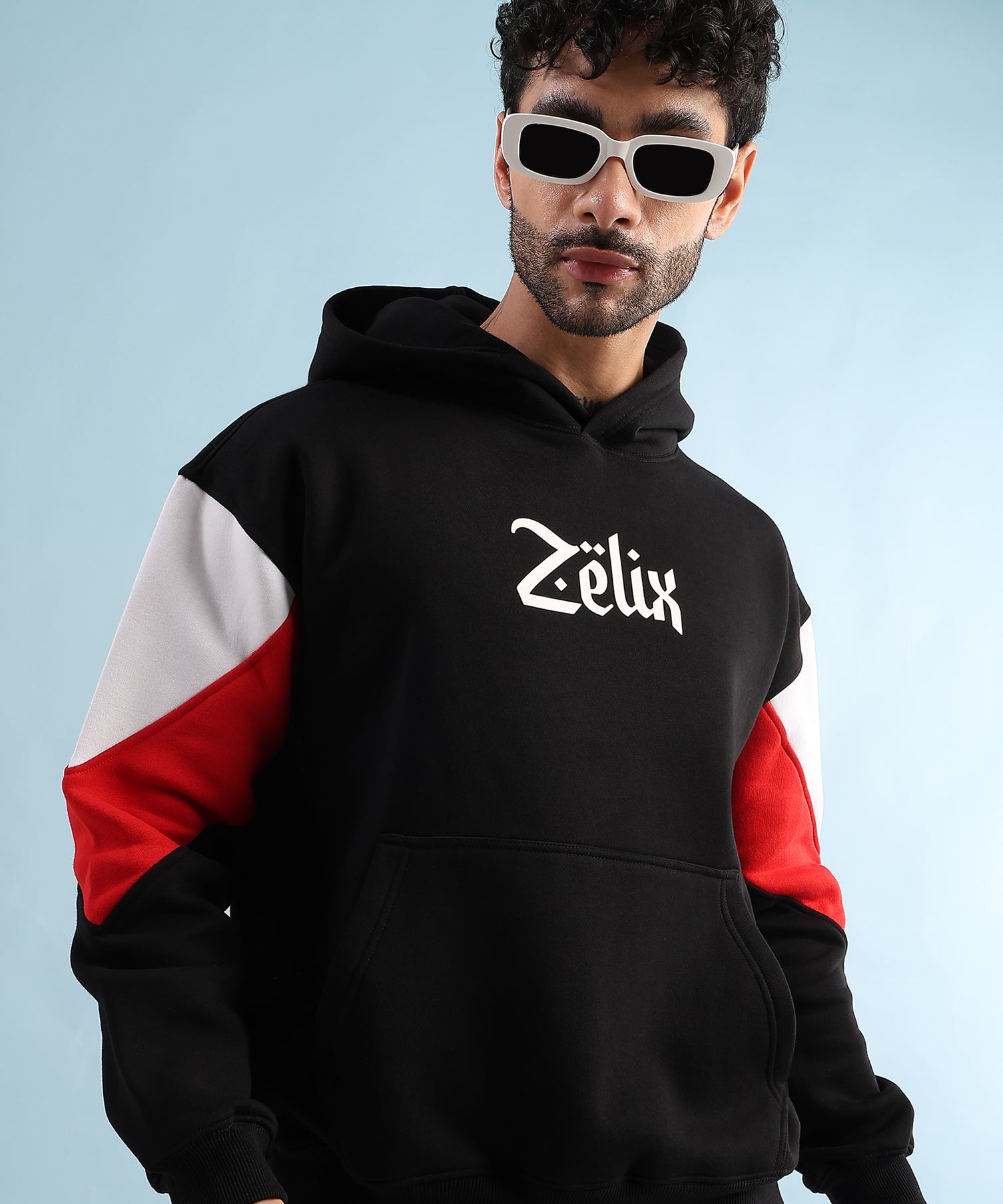 Urban Dimension Fleece Hoodie Black Red