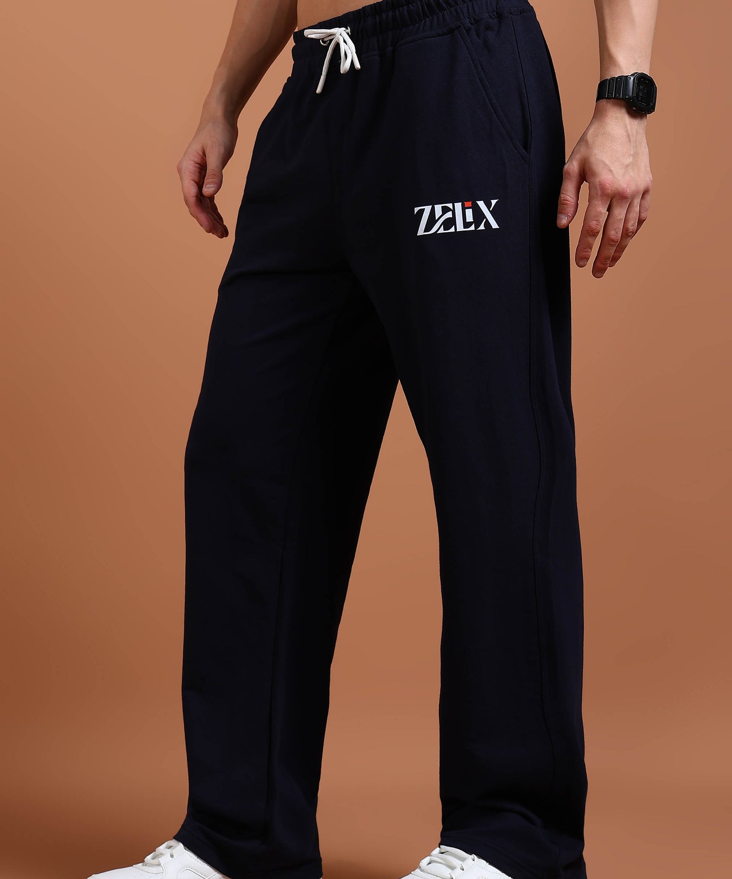 Casual navy blue streetwear jogger pants