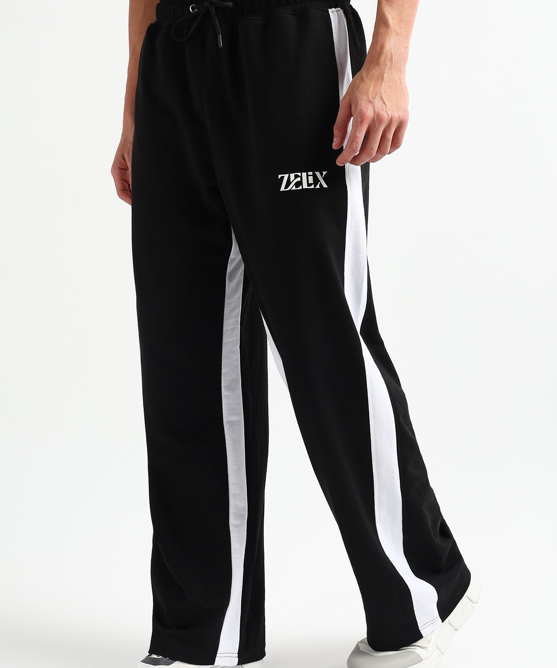 STATIC BAGGY JOGGERS BLACK - WHITE