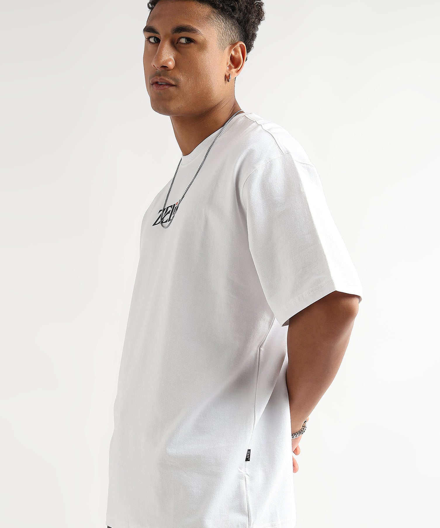 Cash & Class oversized drop shoulder t-shirt white