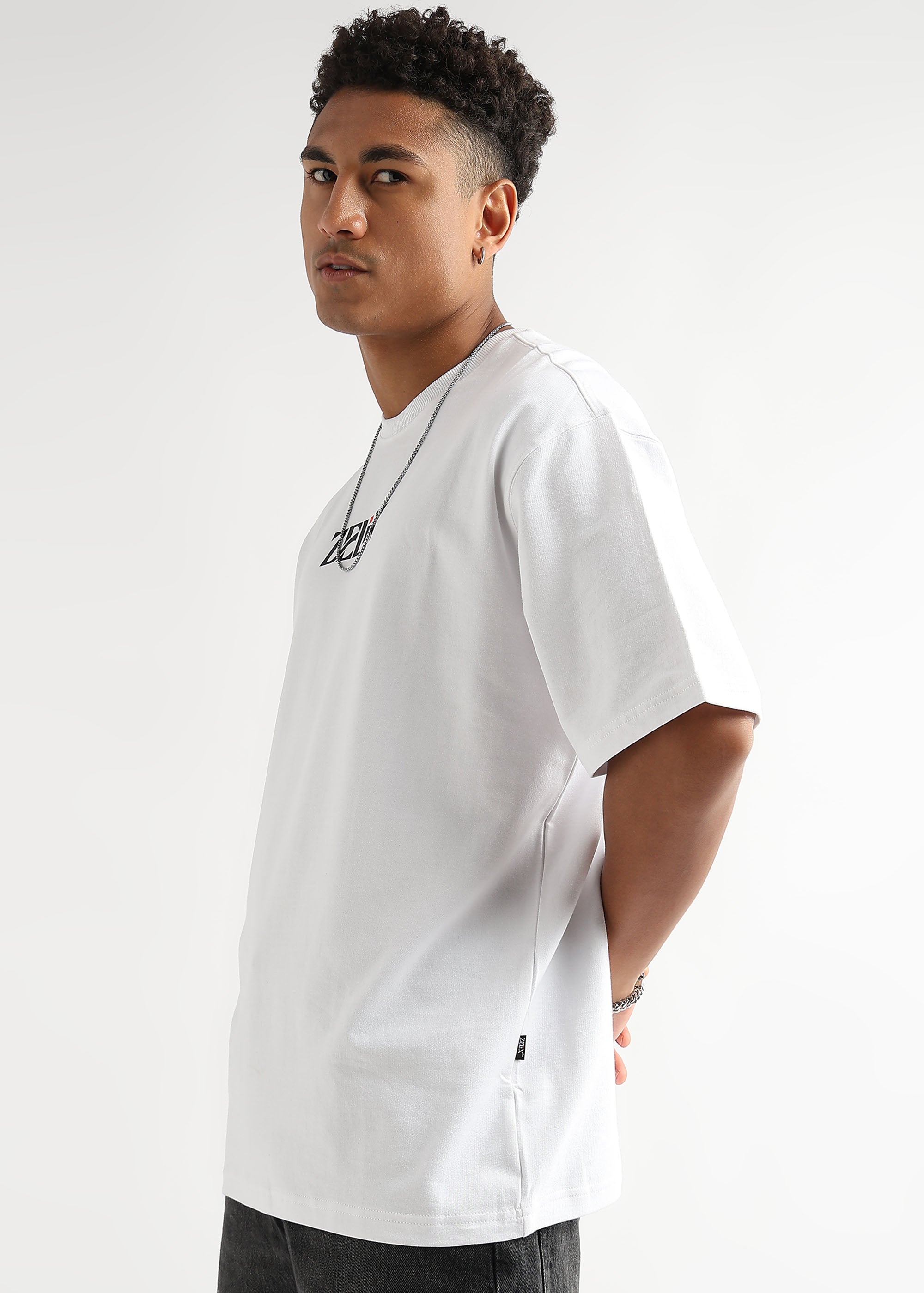 Cash & Class oversized drop shoulder t-shirt white