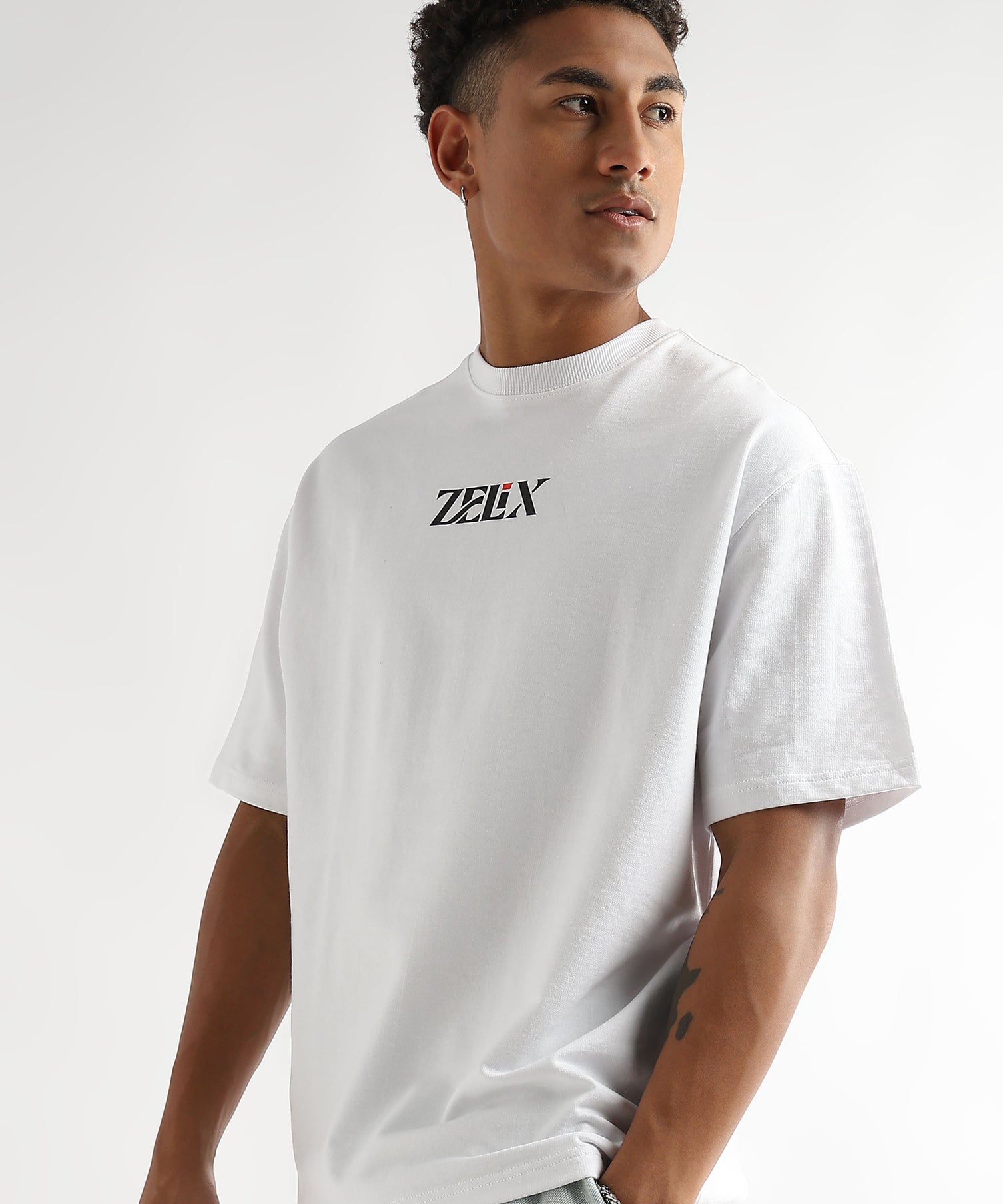Oversized cotton t-shirt with bold Life’s Wild Ride design