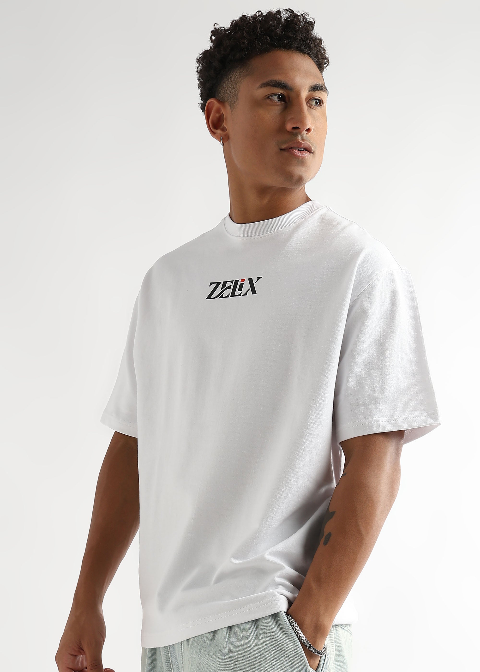 Oversized cotton t-shirt with bold Life’s Wild Ride design