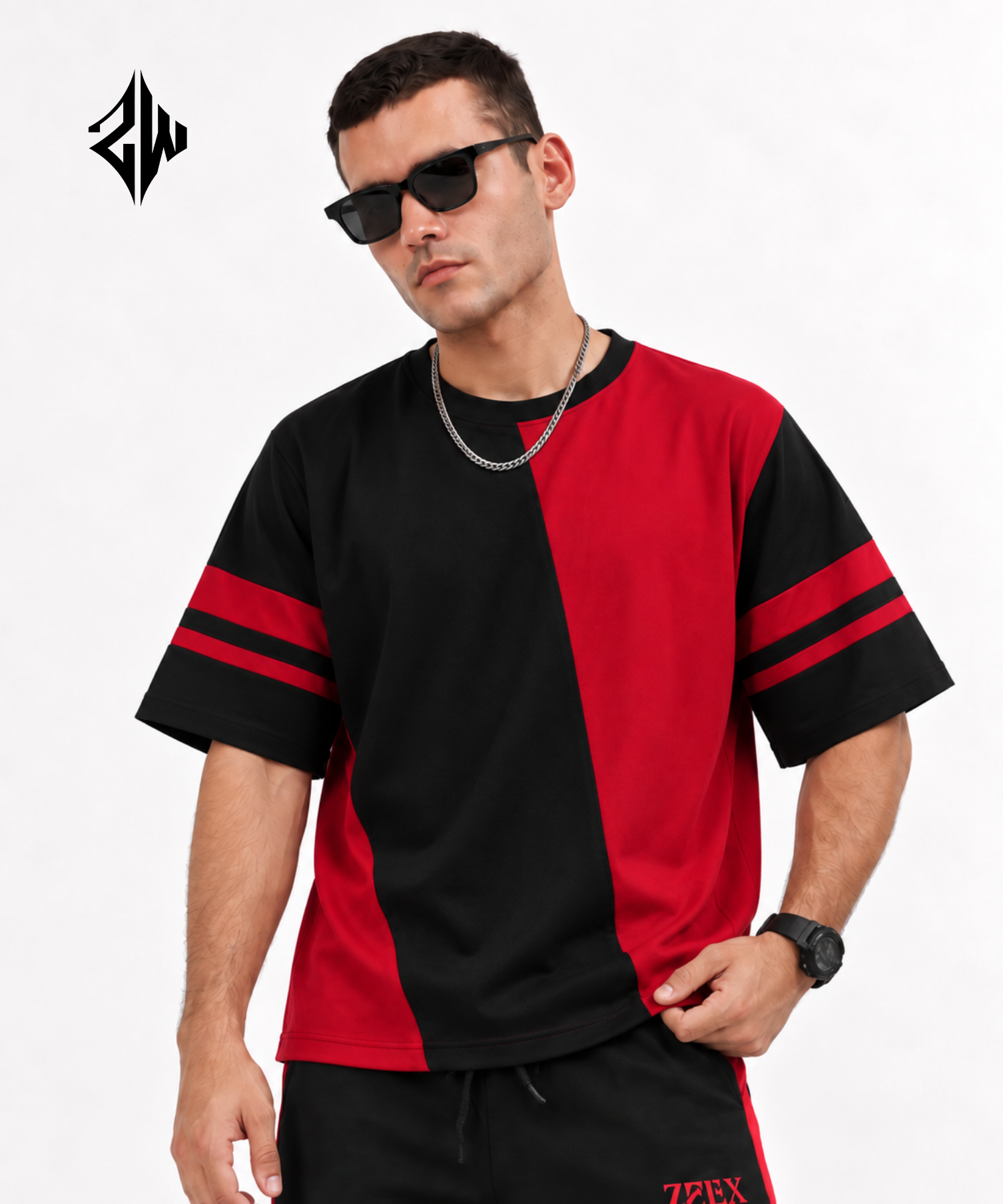Red & Black Streetwear Co-Ord Set