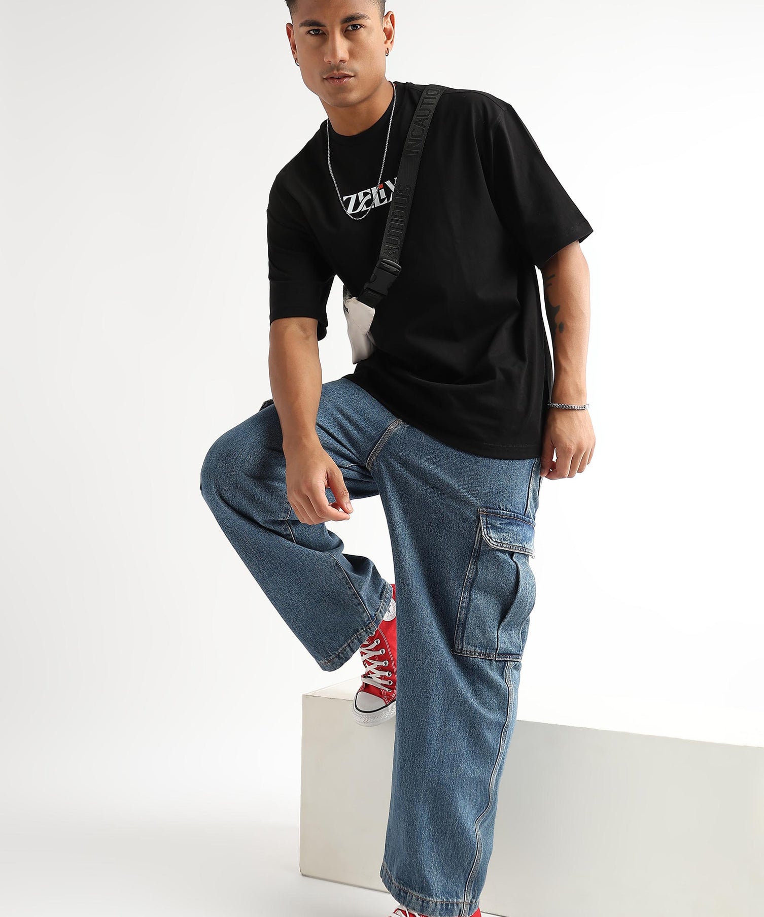 Heavy cotton oversized streetwear “Destroy” shirt