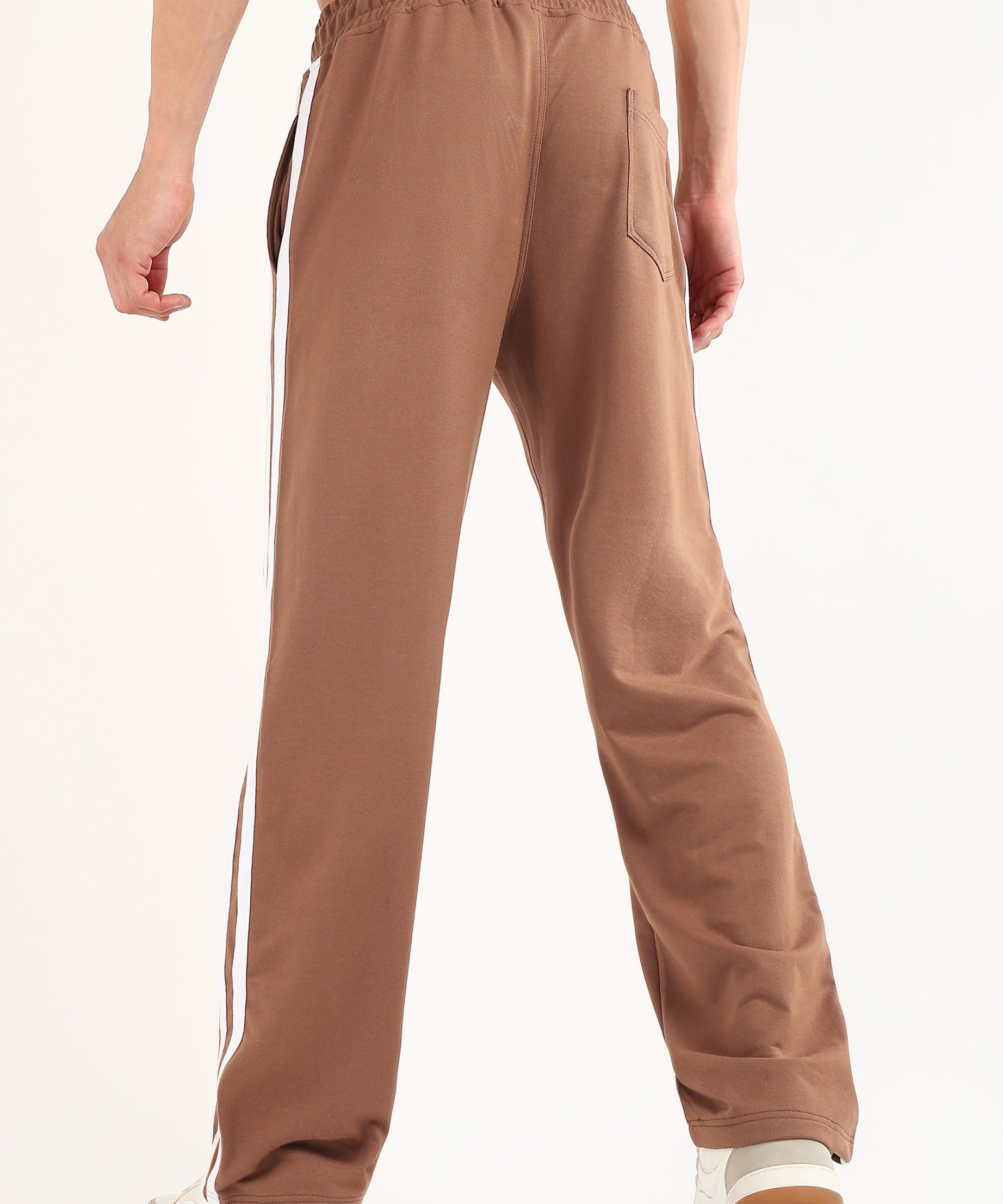 VECTOR STRIPE JOGGERS (BROWN-WHITE)