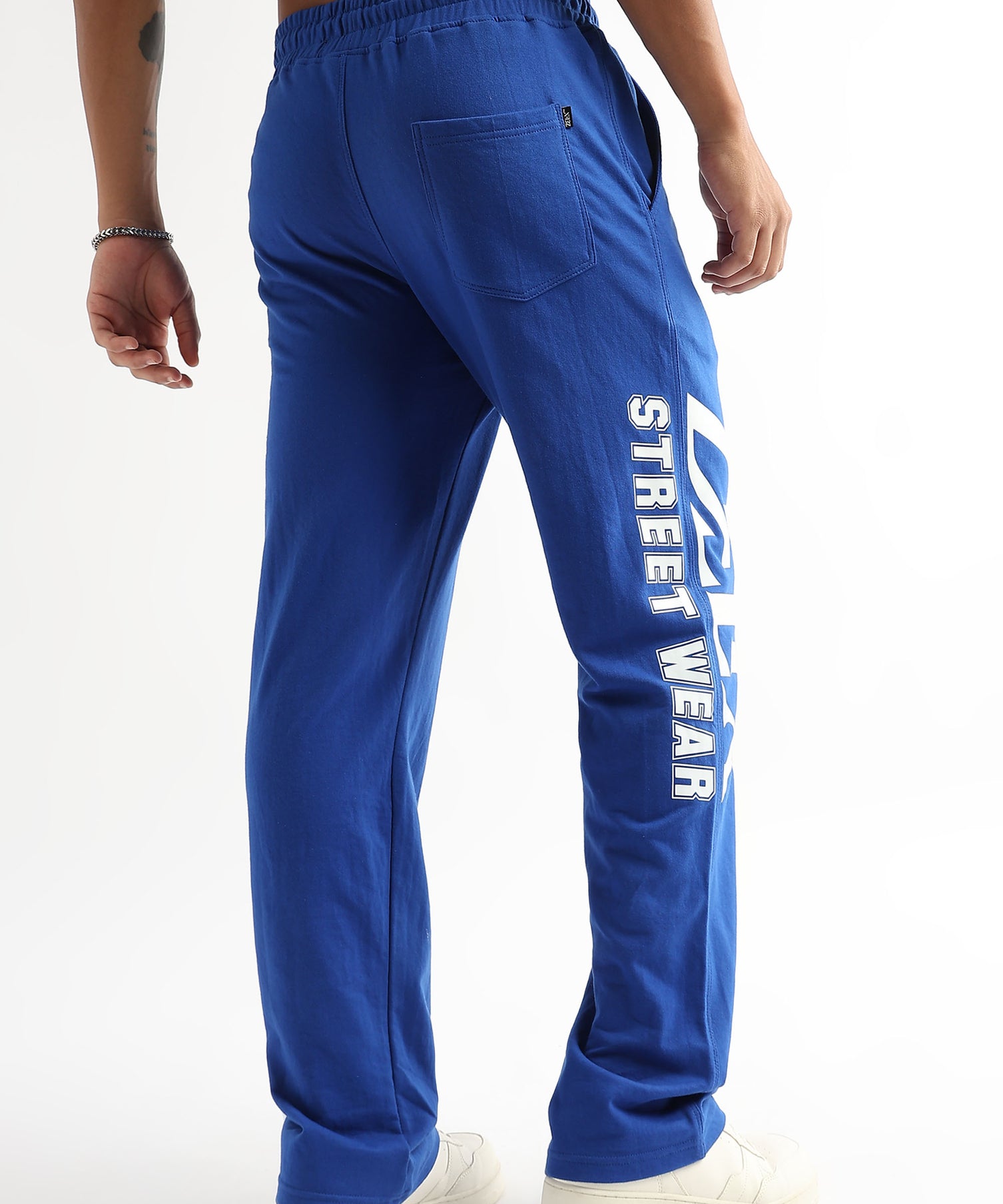 Unisex breathable joggers in royal blue streetwear style