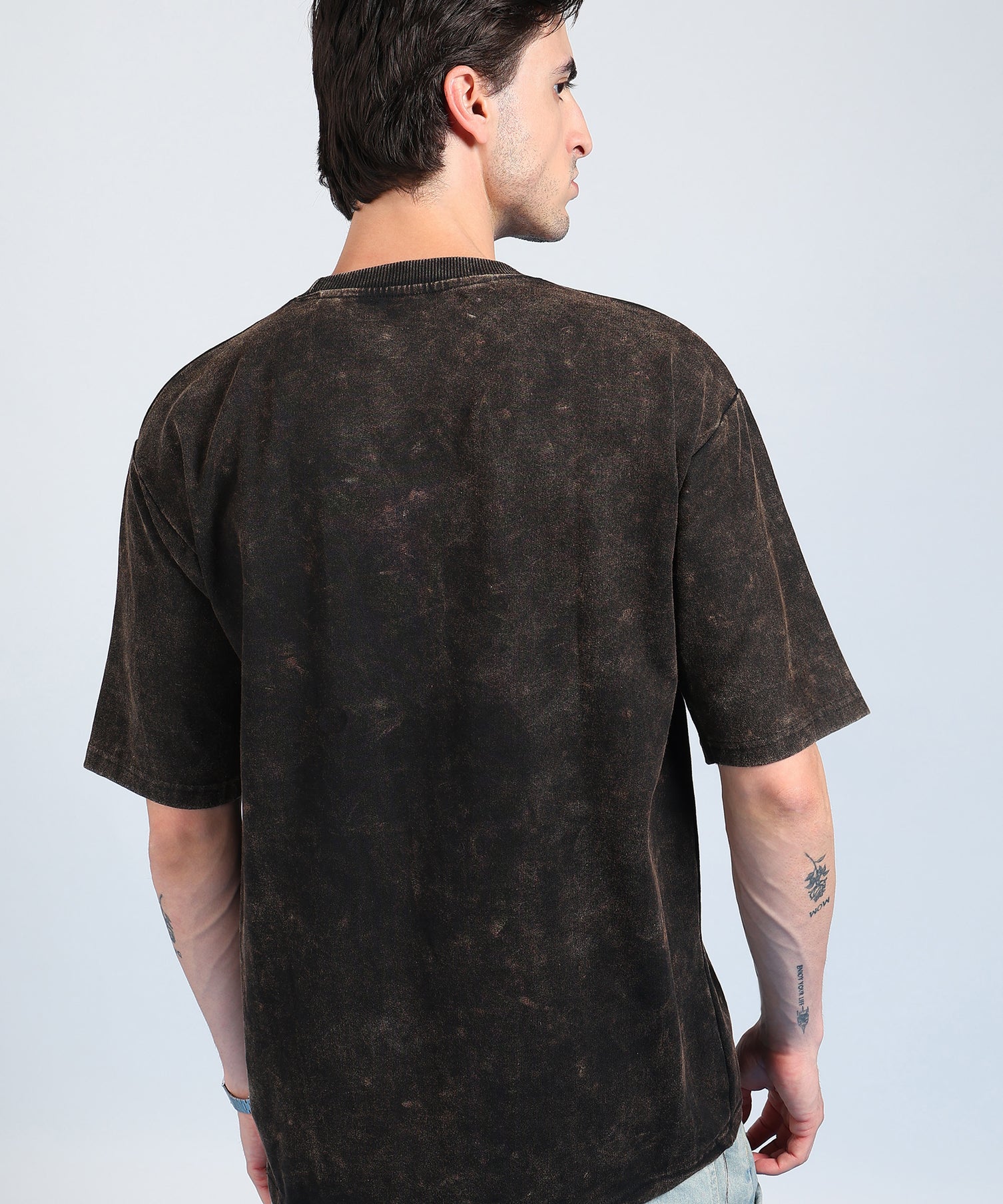 California Puff Acid Wash T-Shirt Brown
