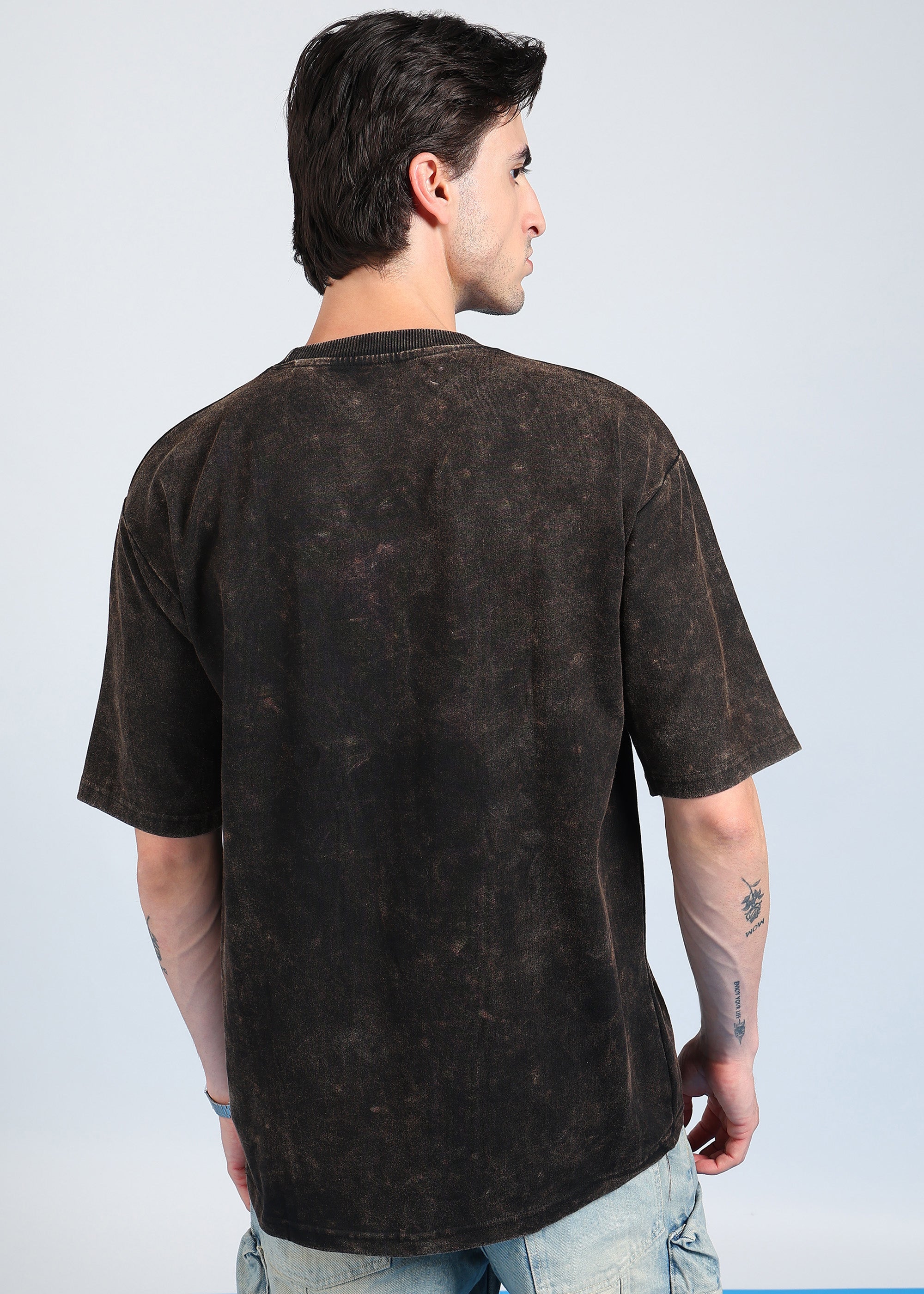 California Puff Acid Wash T-Shirt (Brown)