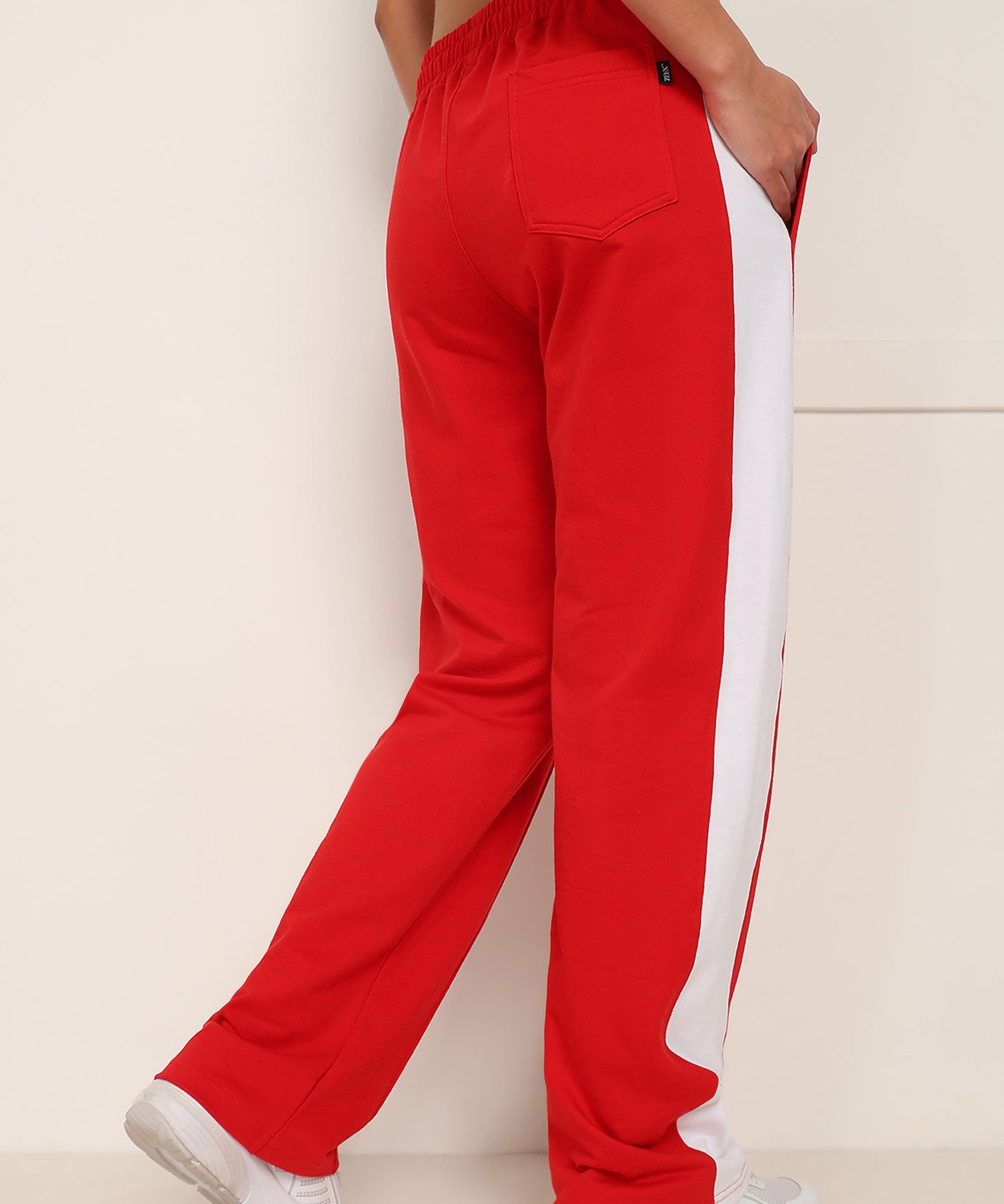 Women Vortex Side Seam Jogger Red White