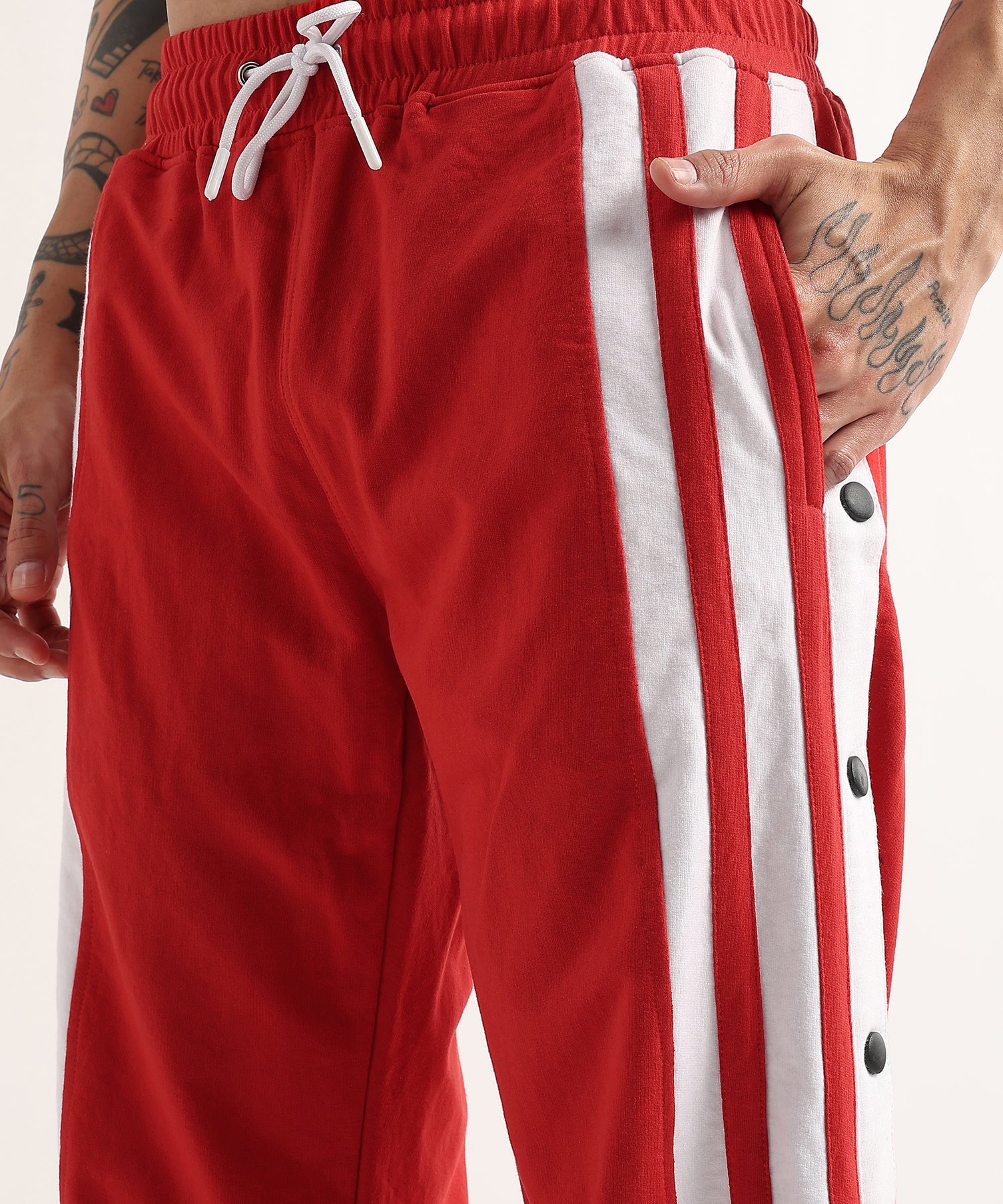 Striped Hustle Jogger Red White
