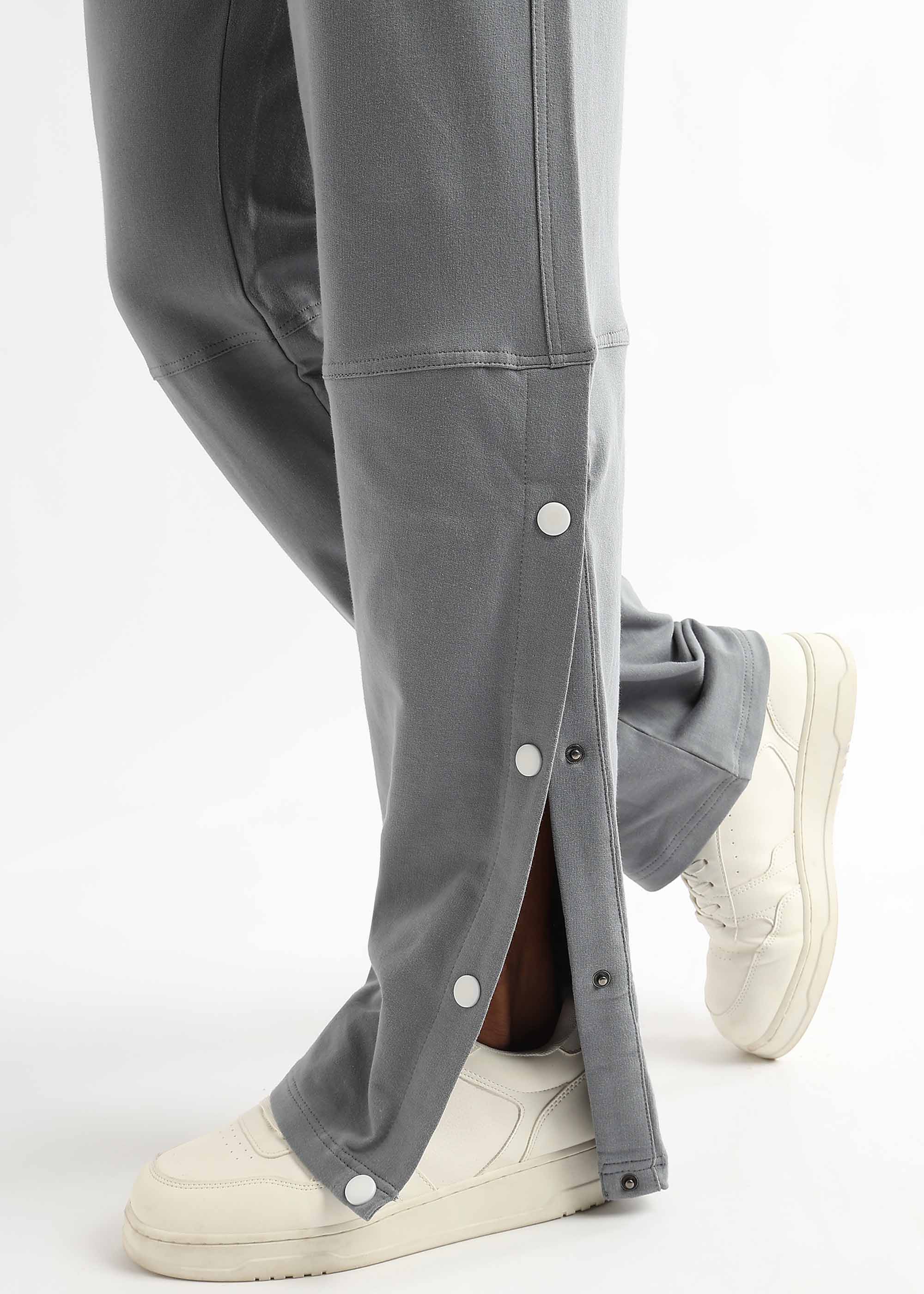 Comfortable cotton grey graffiti jogger pants