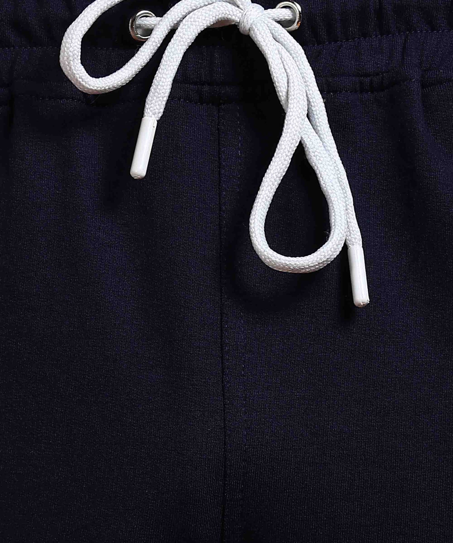 Comfortable navy blue jogger pants with green stripe