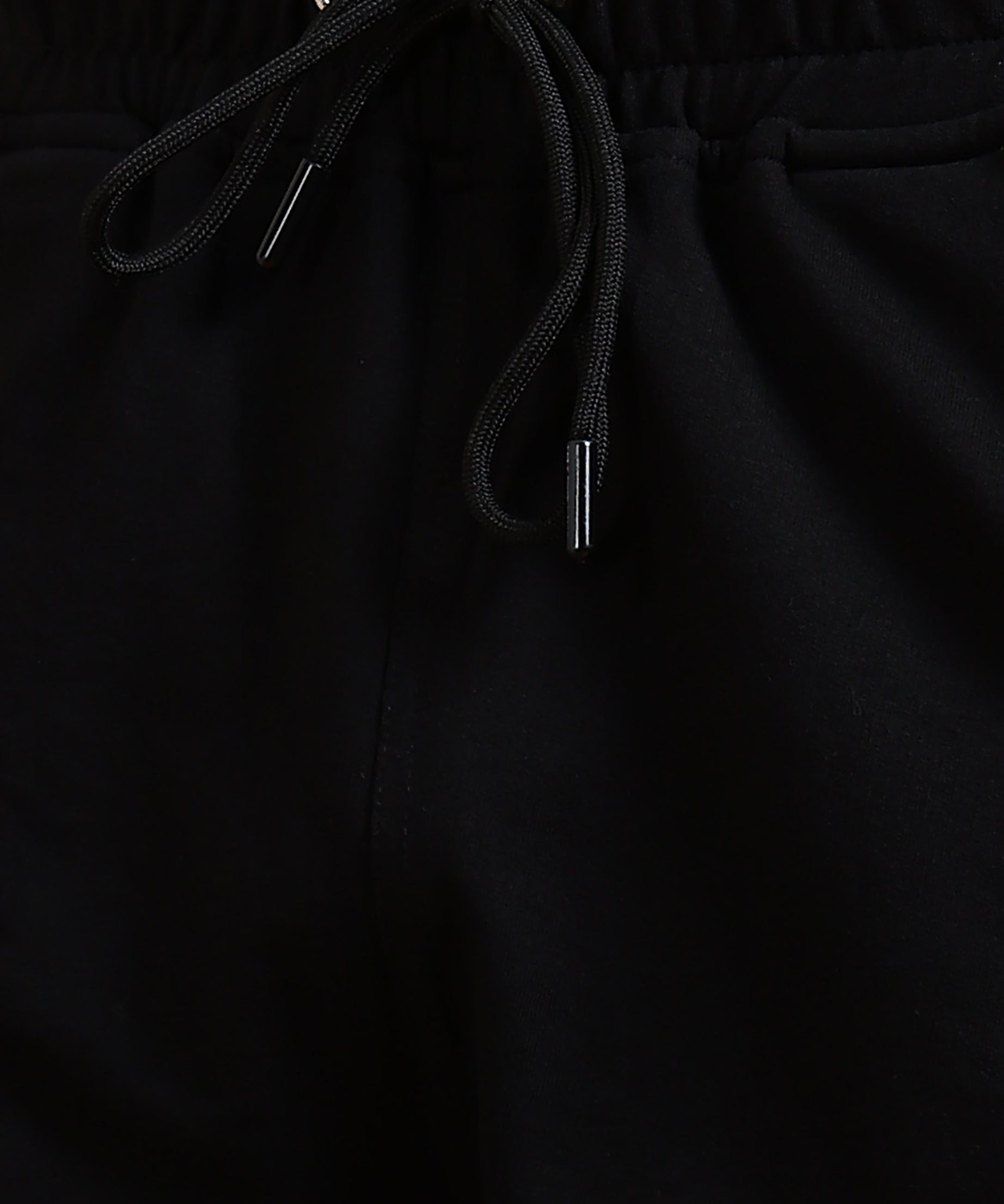 Athletic black joggers with multicolor side stripes