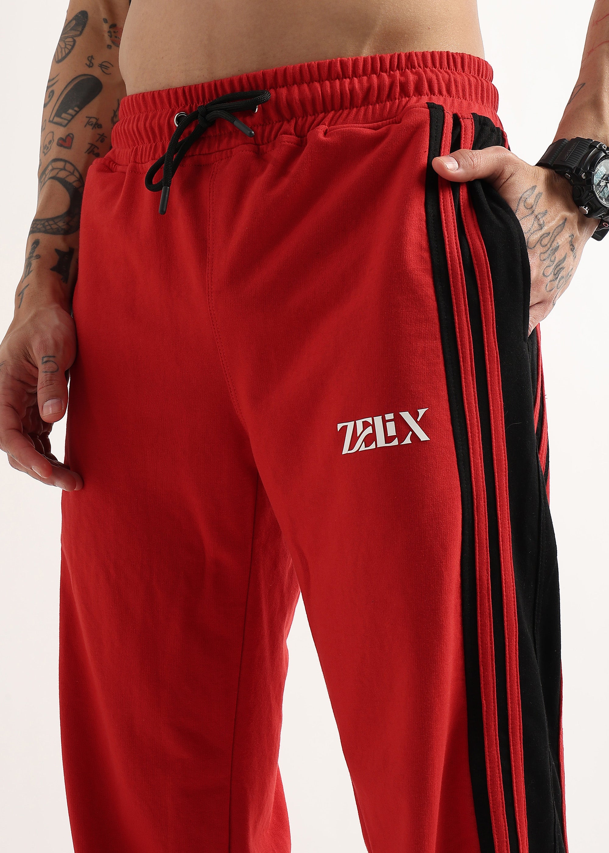 REDLINE CURVE JOGGER (RED BLACK)