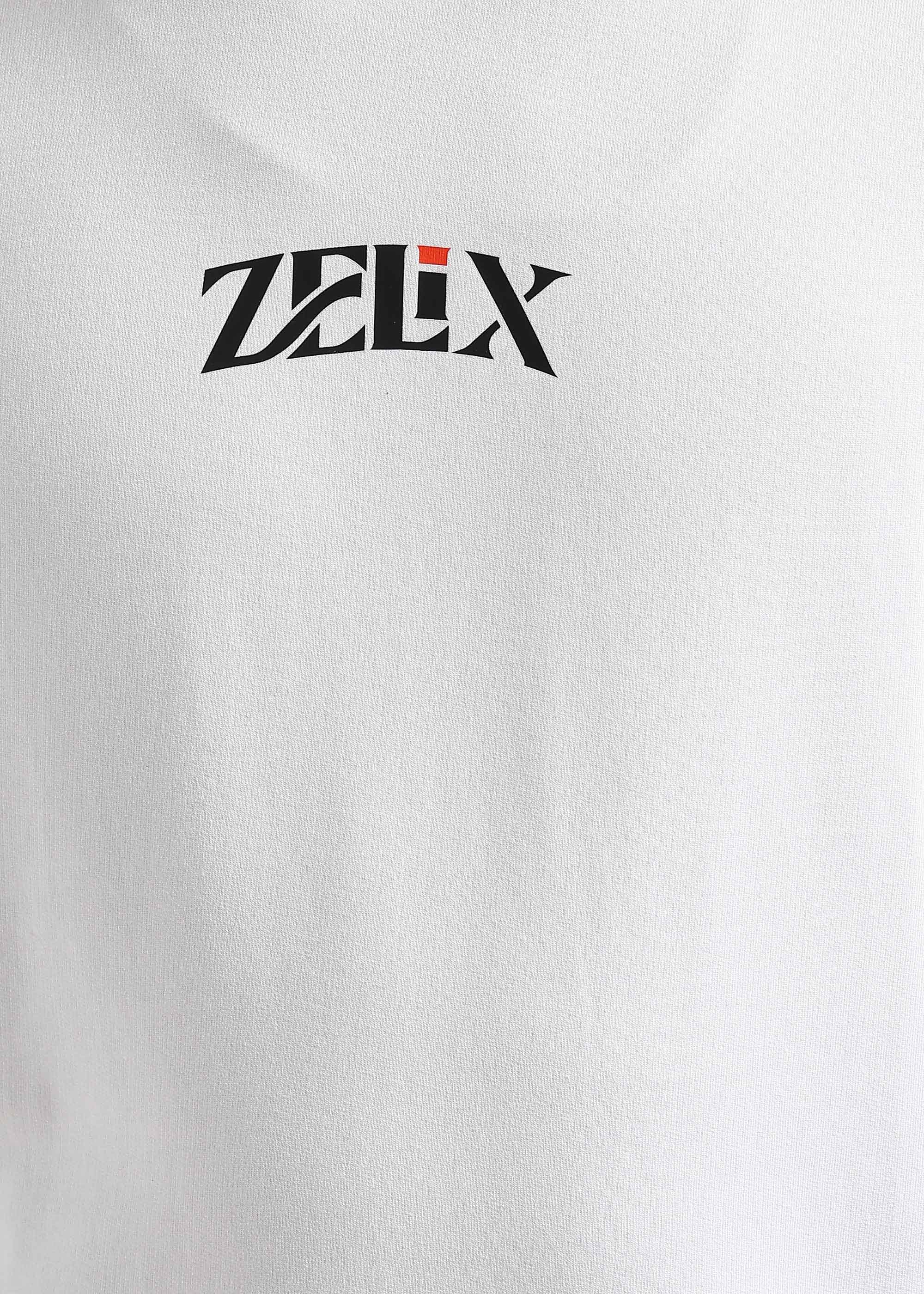 Trendy oversized white street style graphic tee