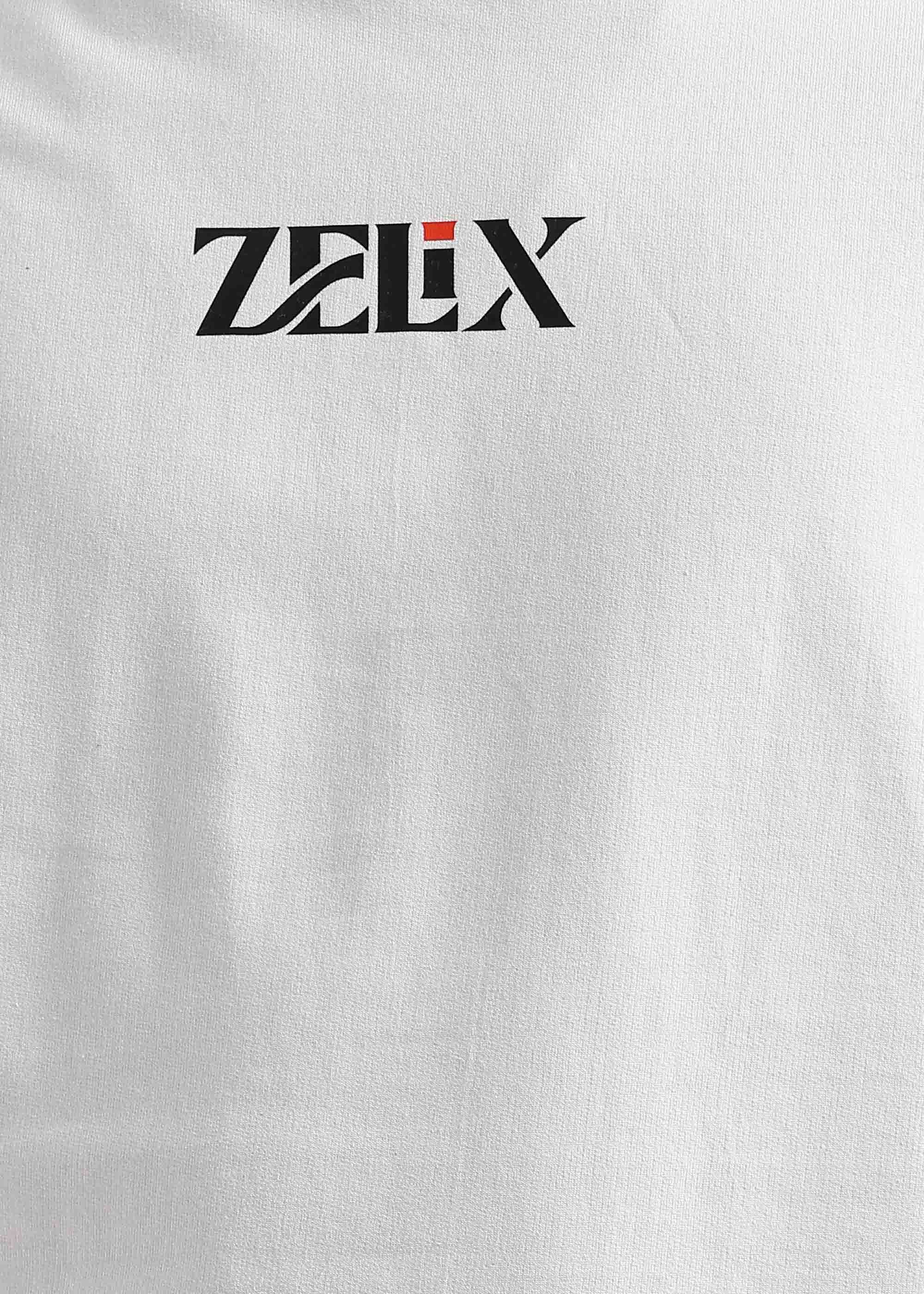 Stylish white t-shirt with modern oversized fit