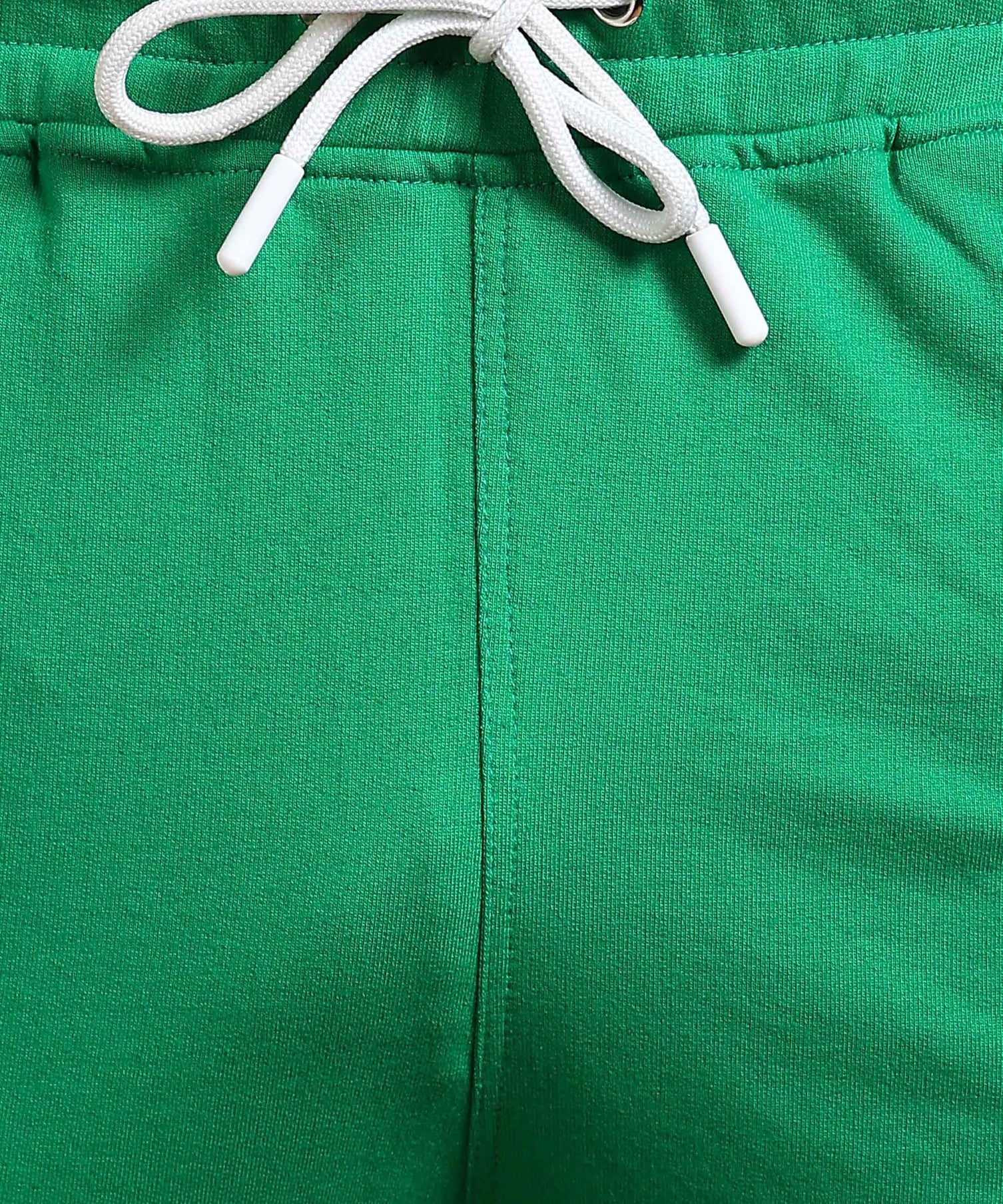 Athletic tapered green jogger trousers