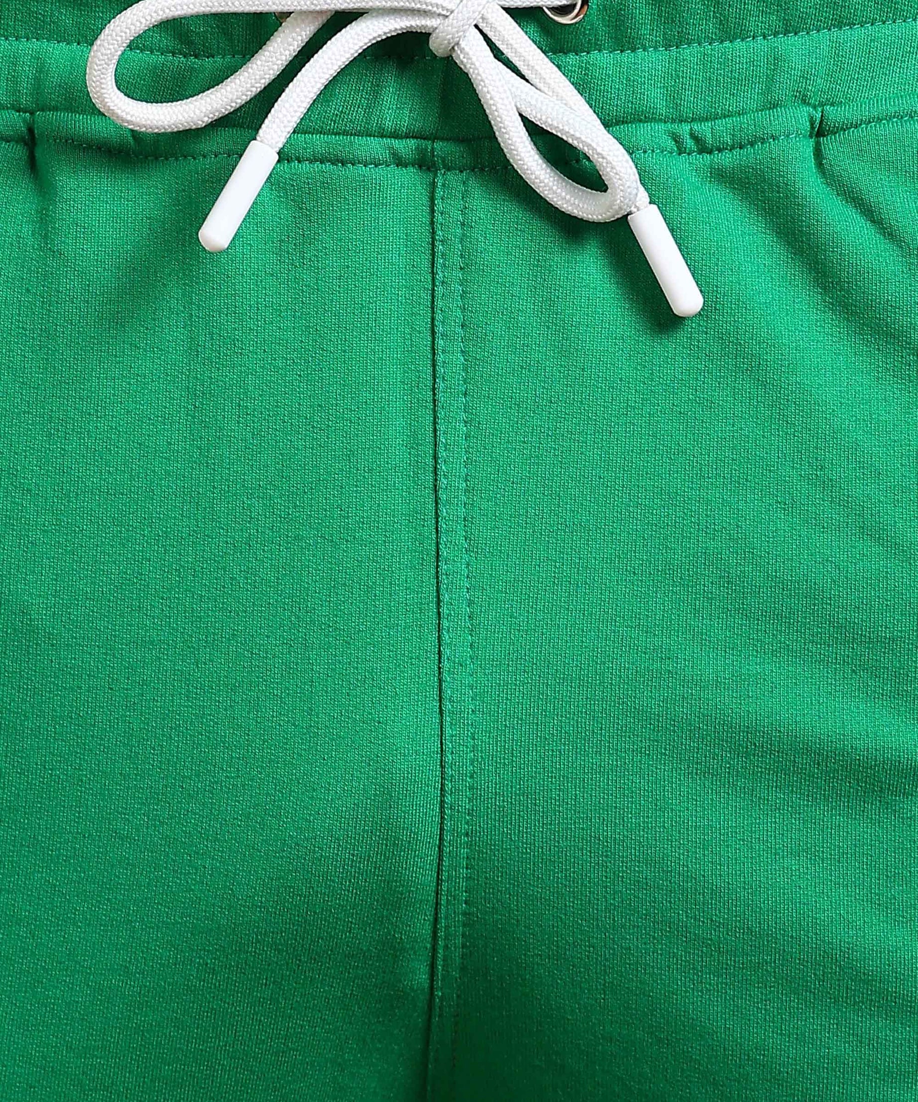 Athletic tapered green jogger trousers