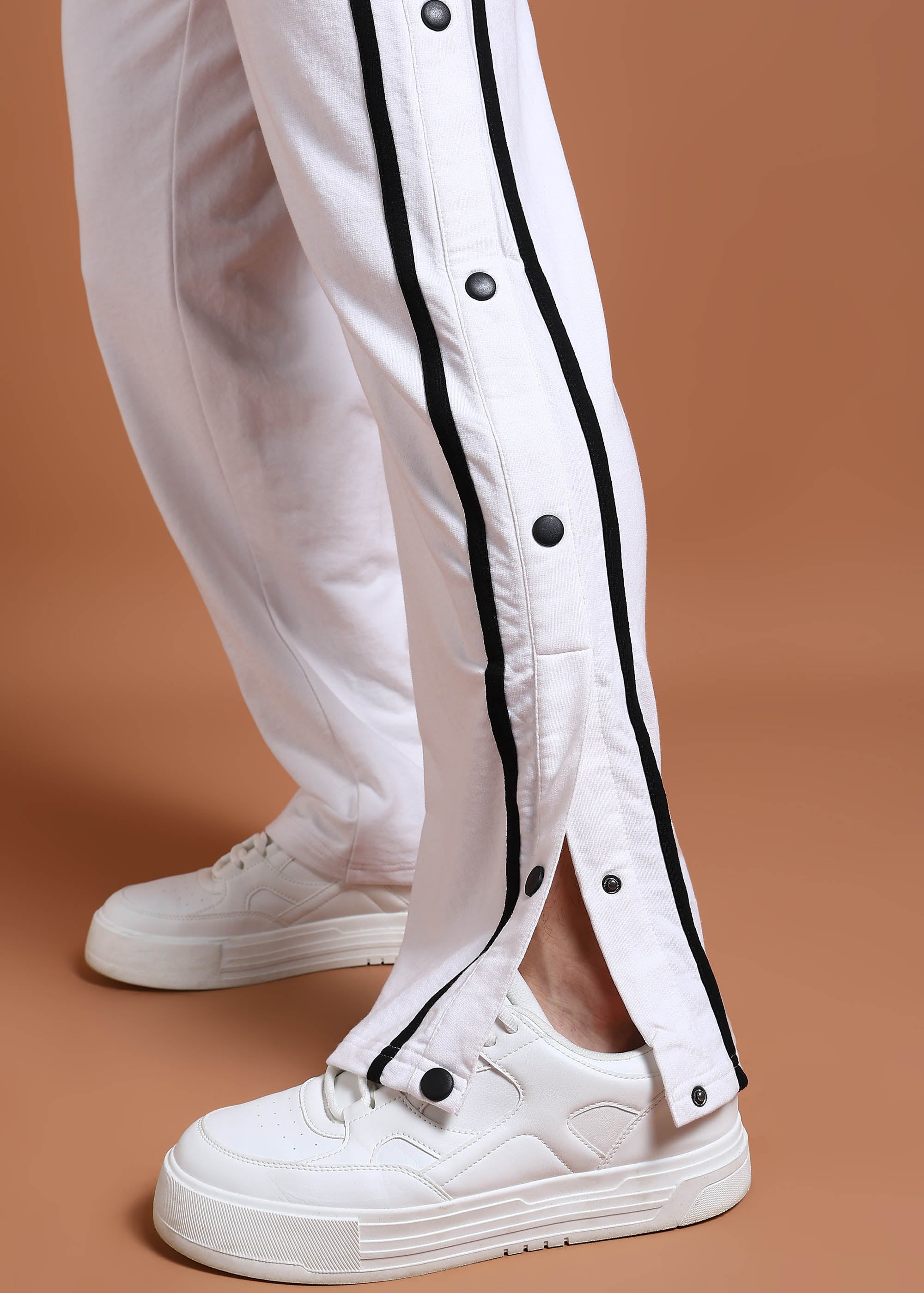 Relaxed fit casual joggers with stripe detail