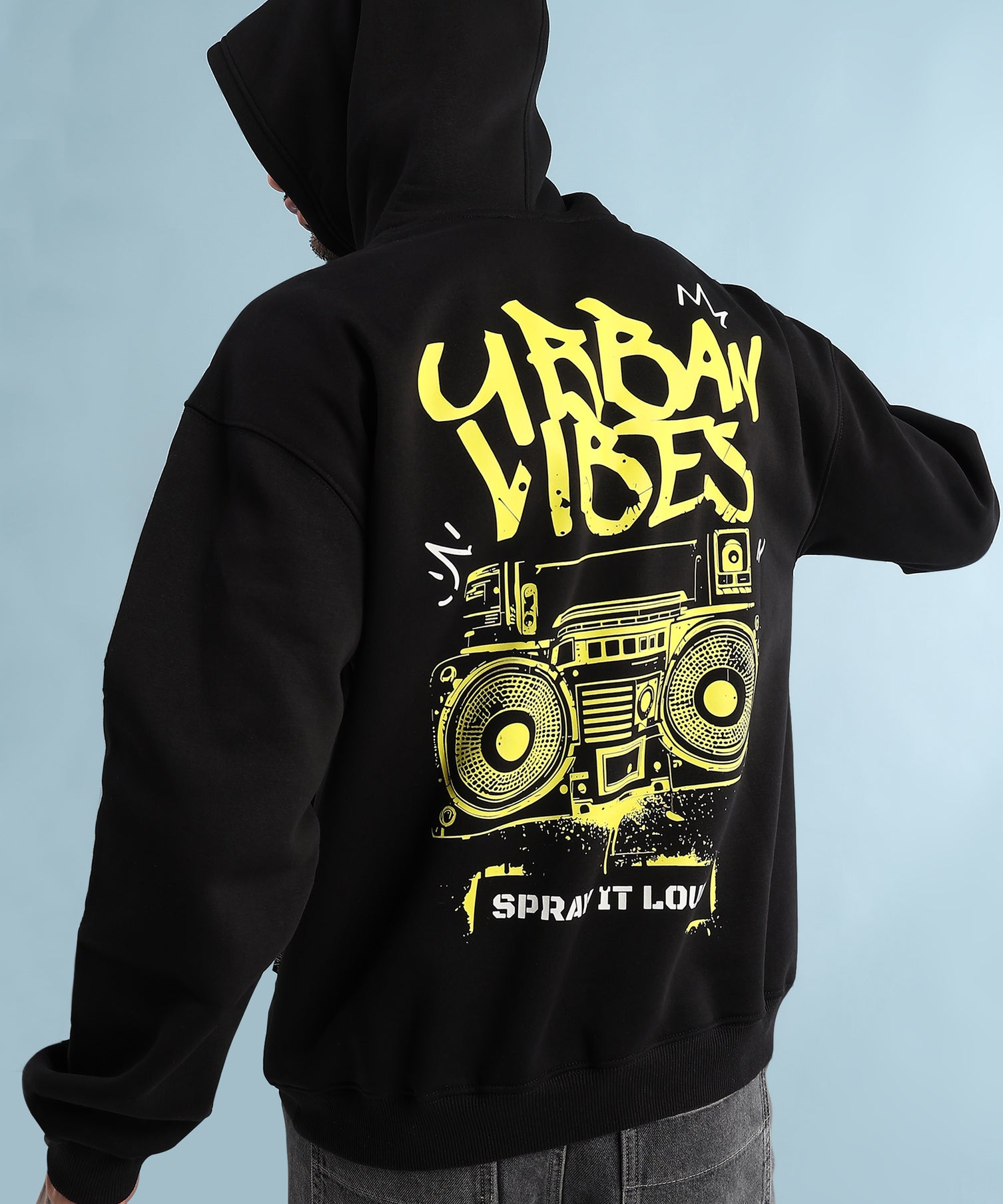 Urban Street Beat Fleece Hoodie Black