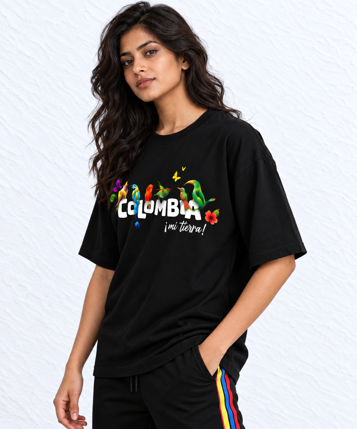 Women Wild Colombia Over-Sized T-Shirt Black