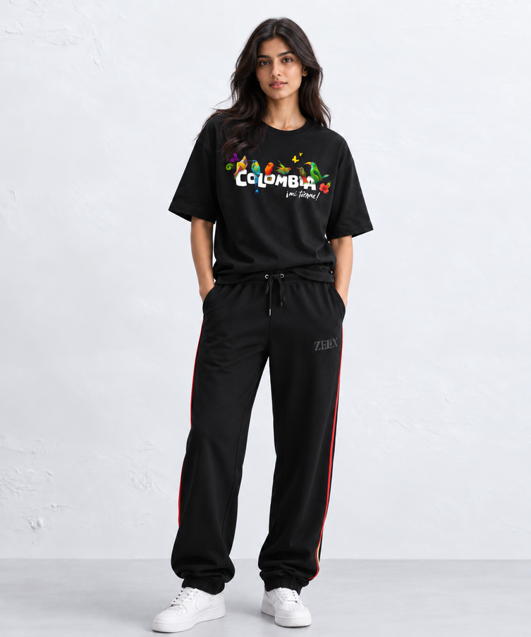Women Wild Colombia Over-Sized T-Shirt Black