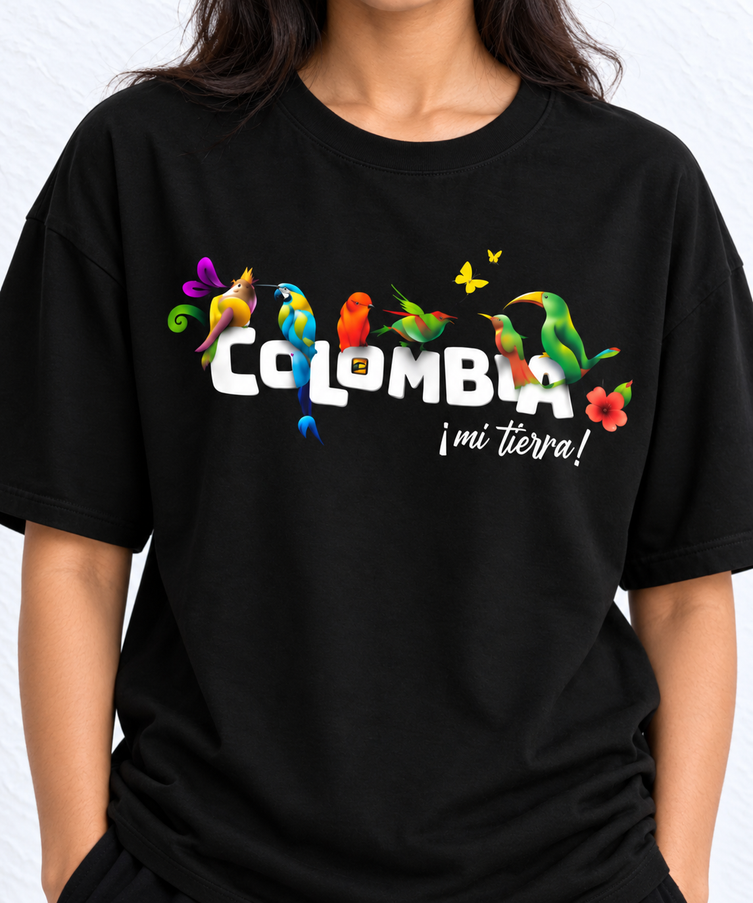 Women Wild Colombia Over-Sized T-Shirt Black