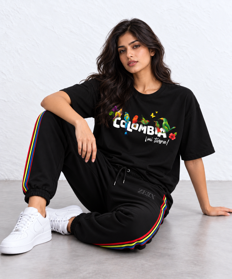 Women Wild Colombia Over-Sized T-Shirt Black