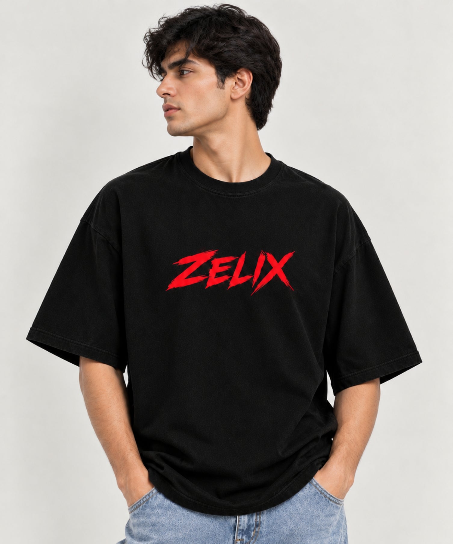 Tiger Rage Over-Sized T-Shirt Black