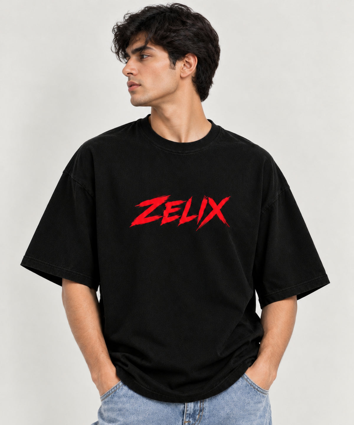 Tiger Rage Over-Sized T-Shirt Black