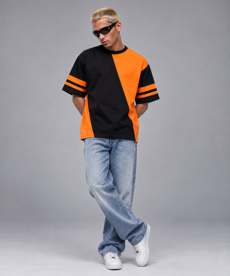Prism Orange Over-Sized T-Shirt