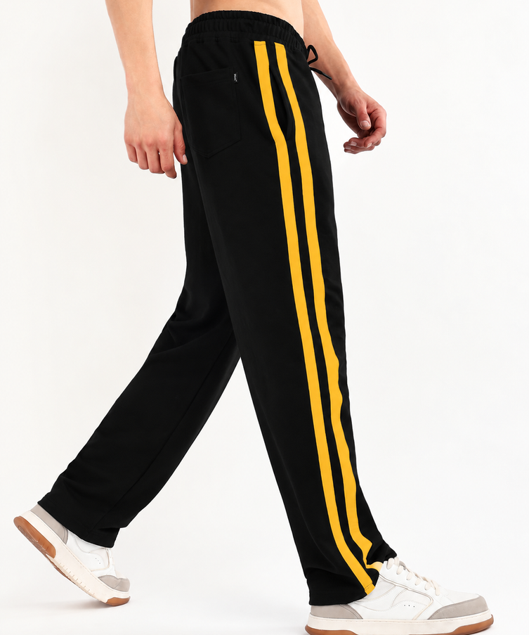 Titan Stripe Jogger Black Yellow