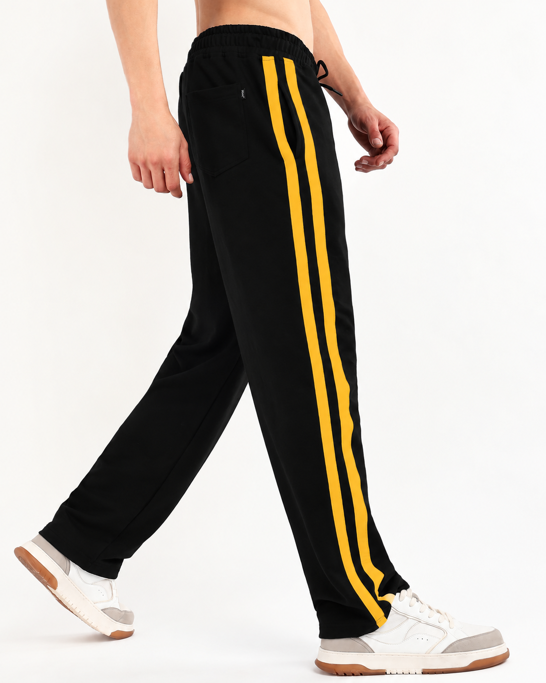 Titan Stripe Jogger Black Yellow