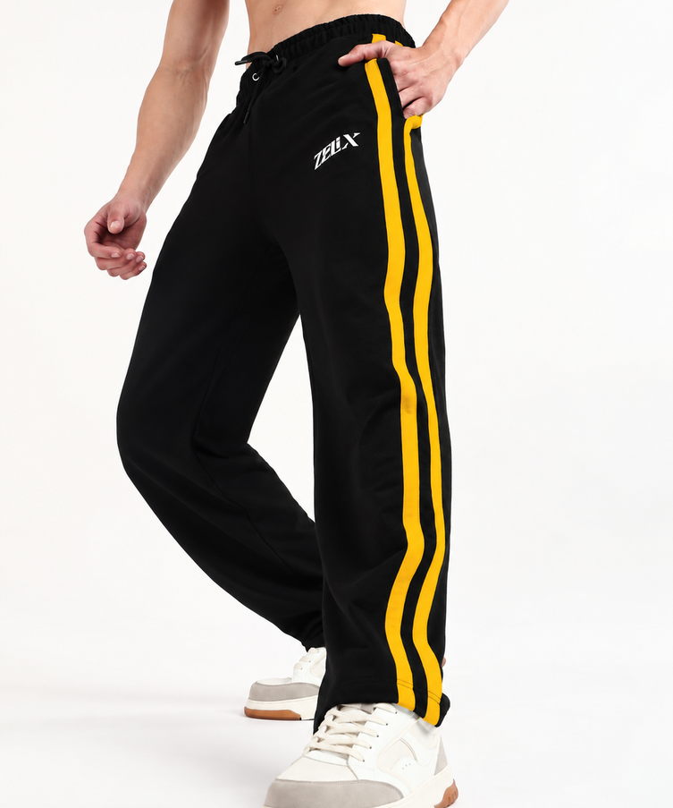 Titan Stripe Jogger Black Yellow