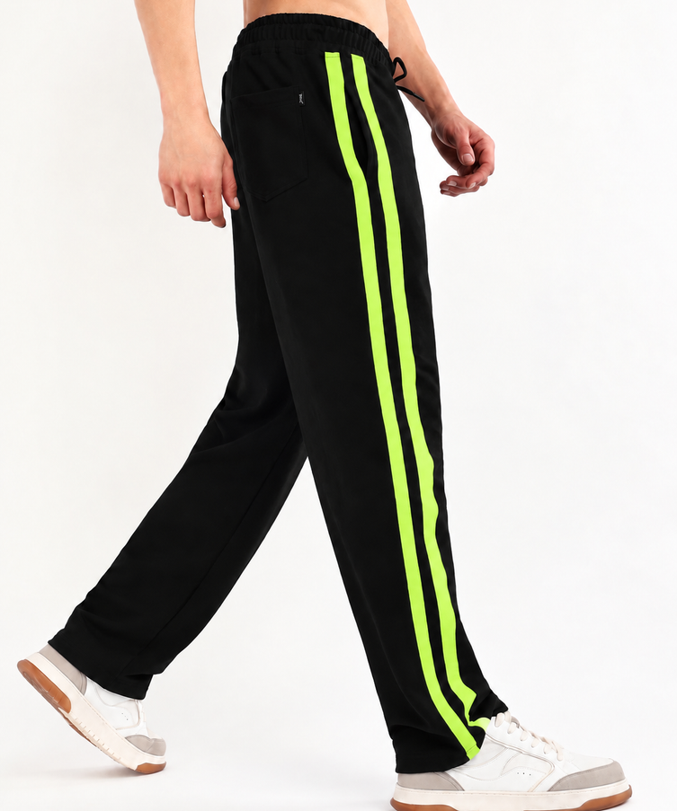 Titan Stripe Jogger Black Neon