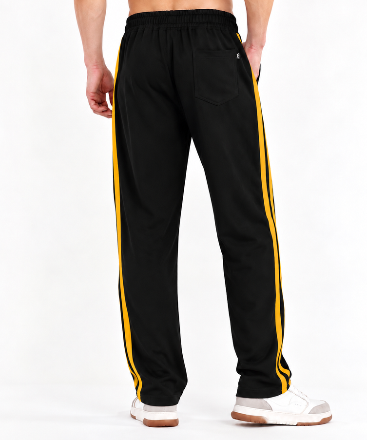 Titan Stripe Jogger Black Yellow